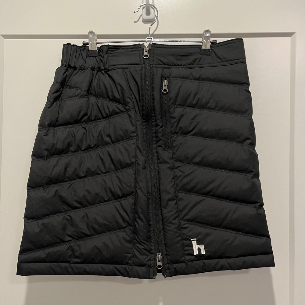 Heim-made Minne-Skirt Black Quilted Puffer Insulated Mini Skirt Womens Medium